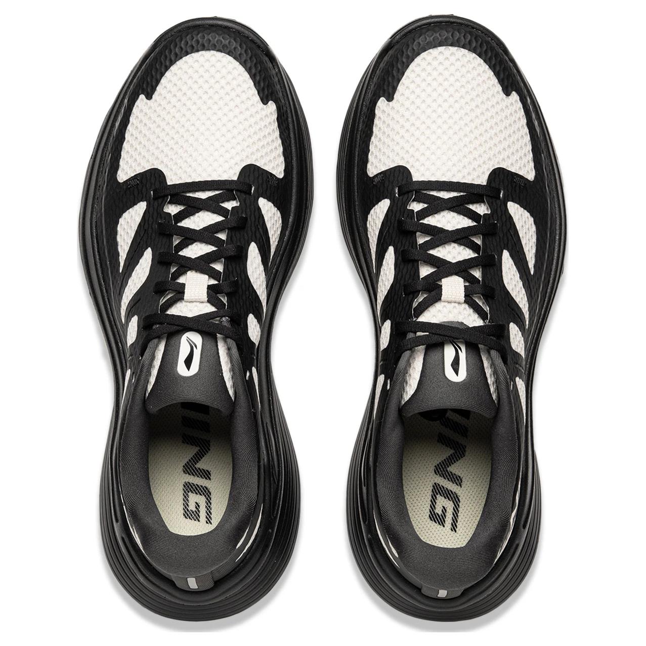 LiNing Ling Yue Anti-Slip Wear-Resistant Low-Top Casual Running Shoes Men's Gray Black