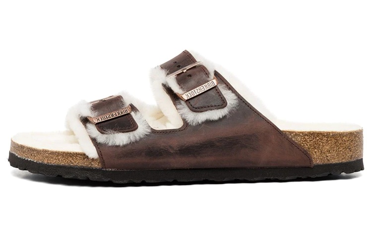 Birkenstock Arizona Shearling Oiled Leather 'Habana'