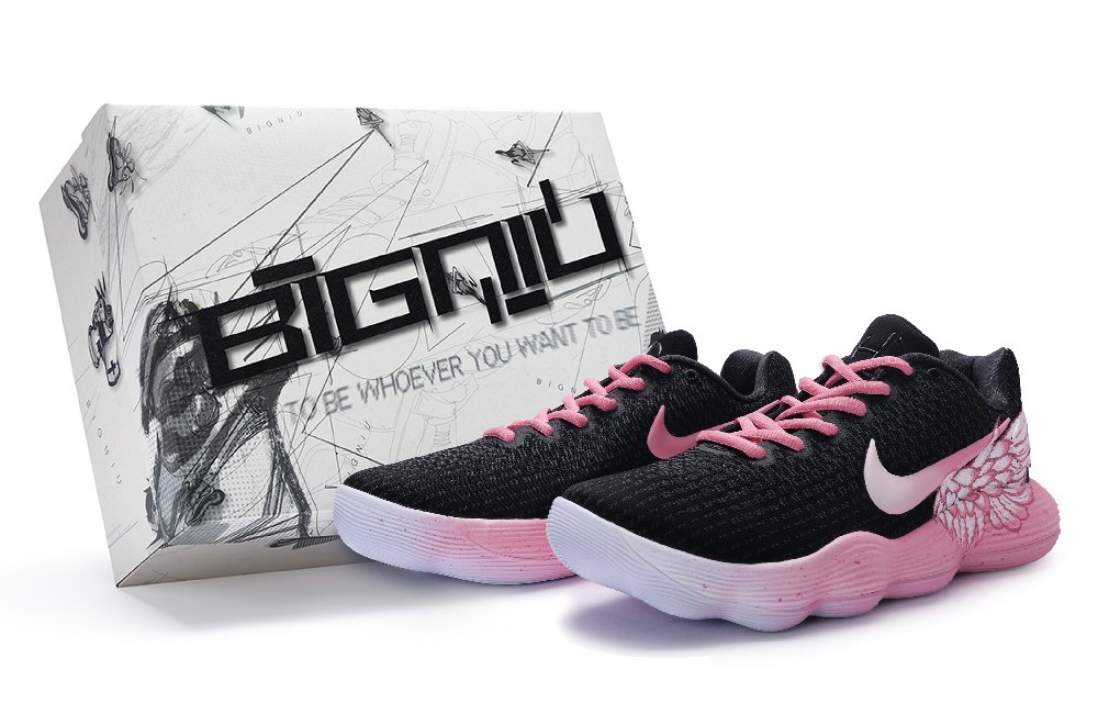 Nike Hyperdunk 2017 Cushioning Anti-Slip And Wear-Resistant Coverage Low-Top Basketball Shoes Men's Pink Black