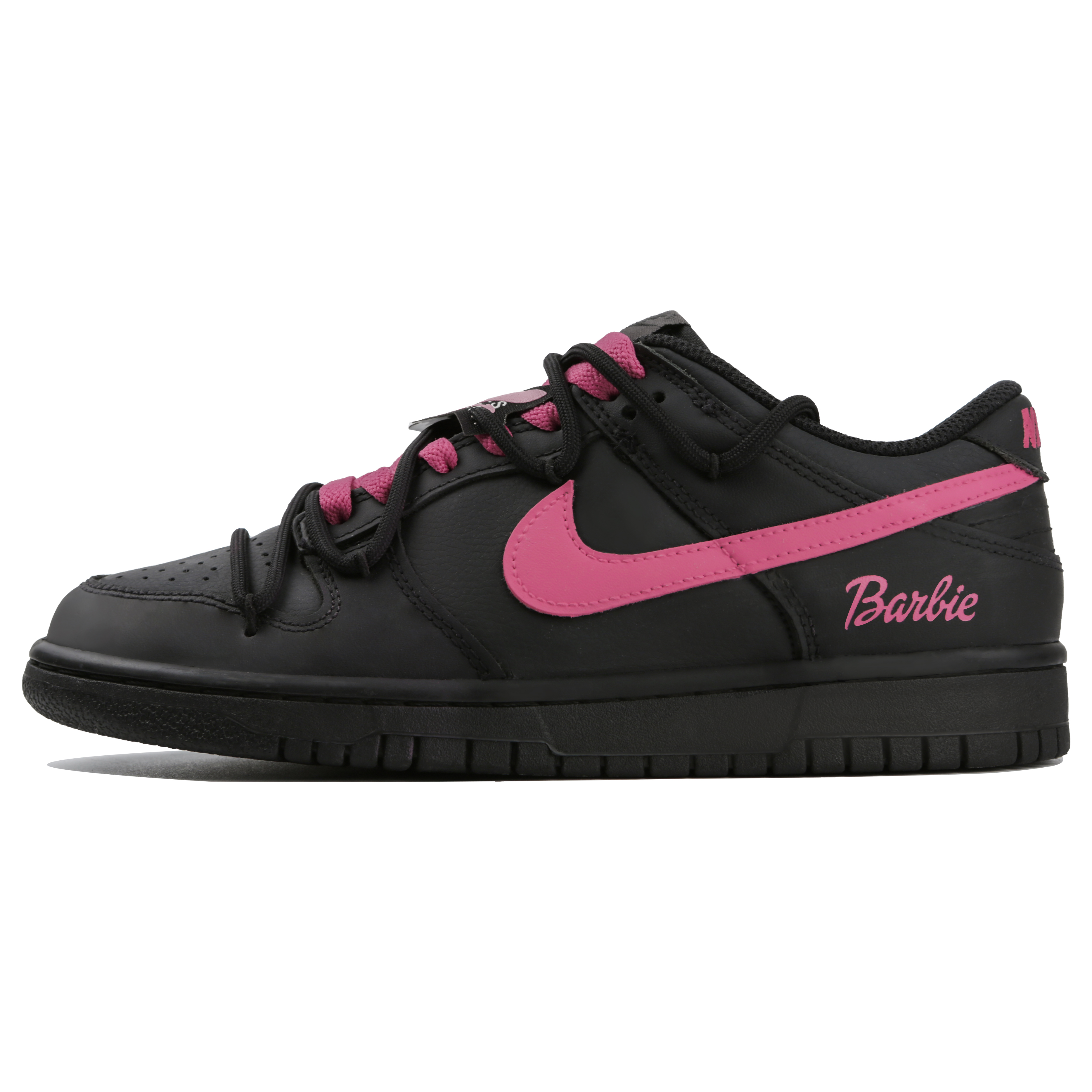Nike Dunk Low Top Skateboard Shoes GS Black Pink