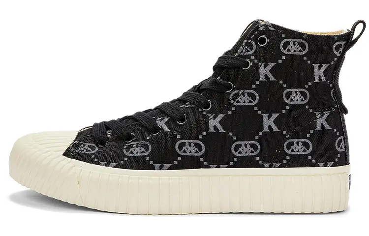 Kappa High Top Canvas Shoes Unisex Black