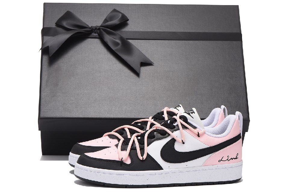 Nike Court Borough Series Skateboard Shoes Women's Low-Top Pink