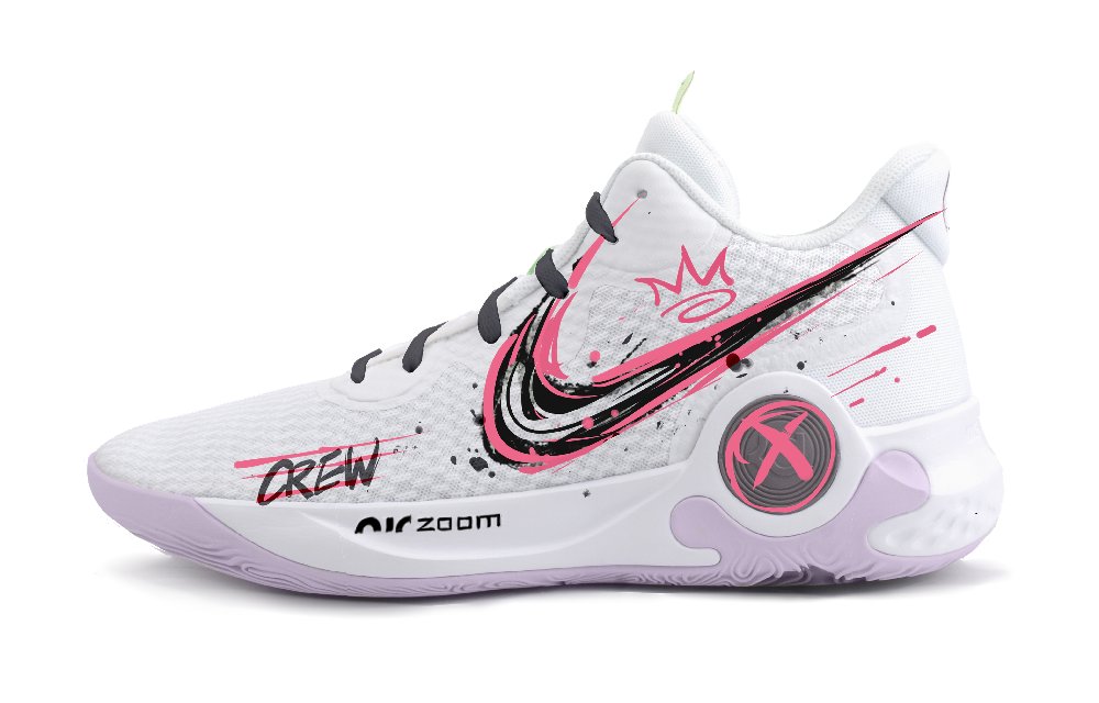 Nike KD Trey 5 IX Unrestrained Party Mid Top Vintage Basketball Shoes Unisex Pink White