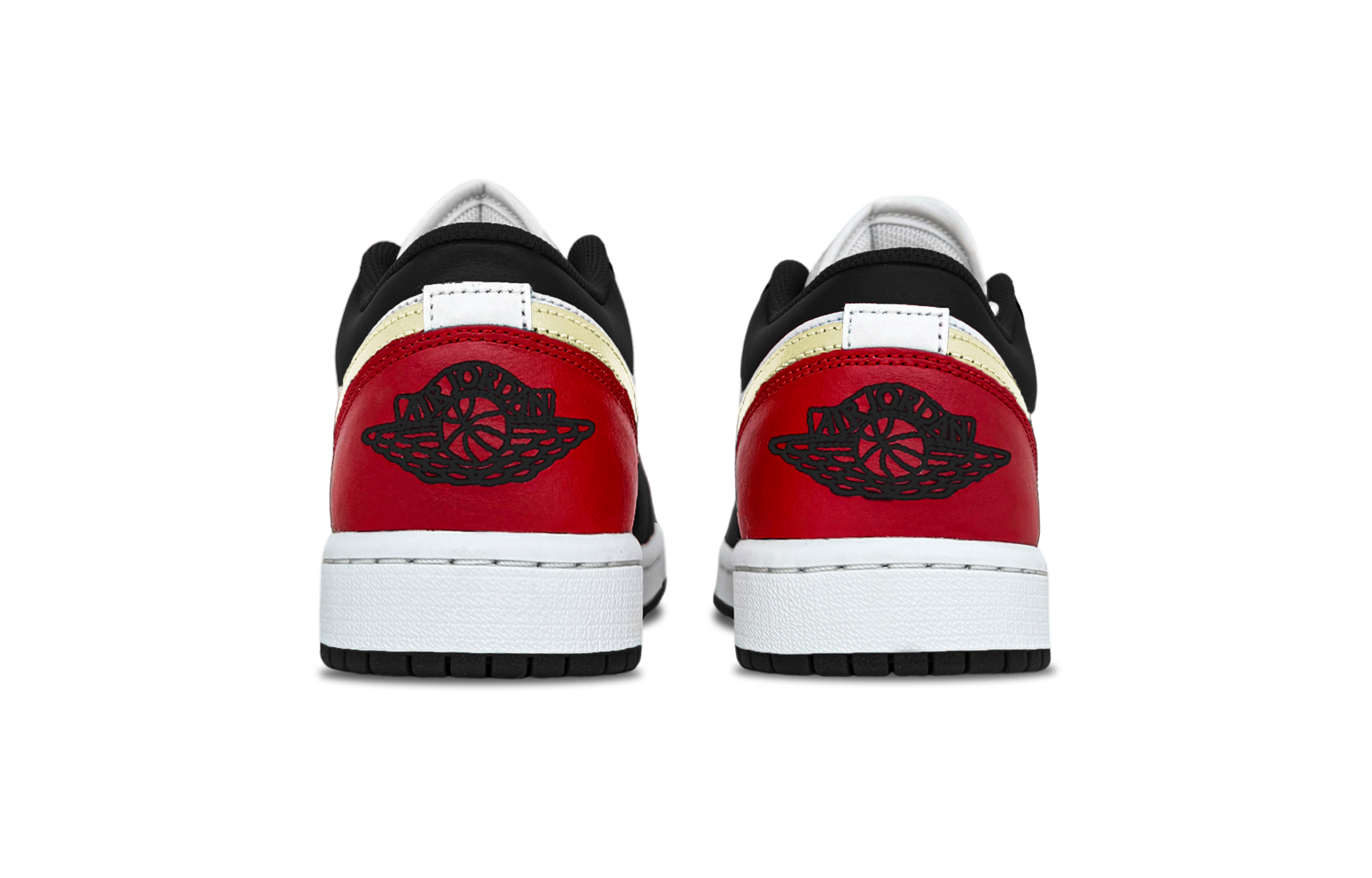 Jordan Air Jordan 1 Red Alert Abrasion Resistant Low Top Vintage Basketball Shoes Unisex Red Black купить в интернет-магазине Yoocart с быстрой доставкой по России.