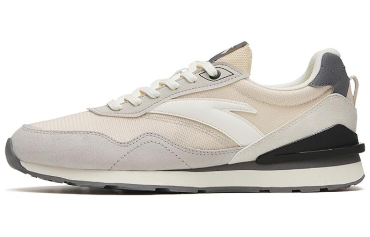 Anta Anti Slip Wear Resistant Low Top Sports Casual Shoes Women's Ecru With Gray