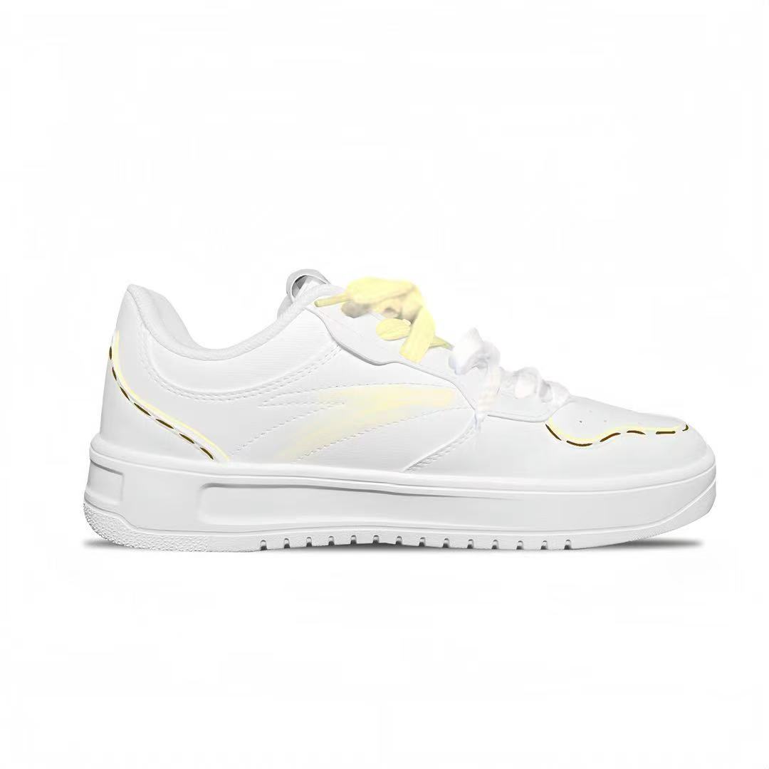 Anta Cushioning Slip Resistant Low top Skateboard Shoes Unisex Yellow