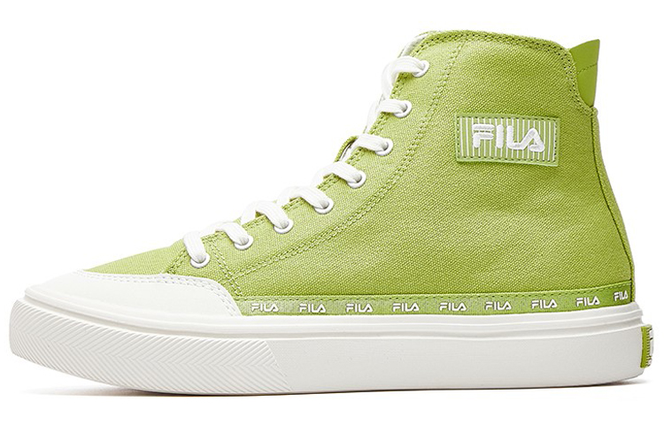 FILA Strada Mid top Canvas Shoes Green/White Women's