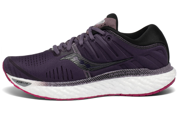 Saucony Hurricane Cushioning Lightweight Slip-Resistant Support Low-Top Running Shoes Women's Purple Black