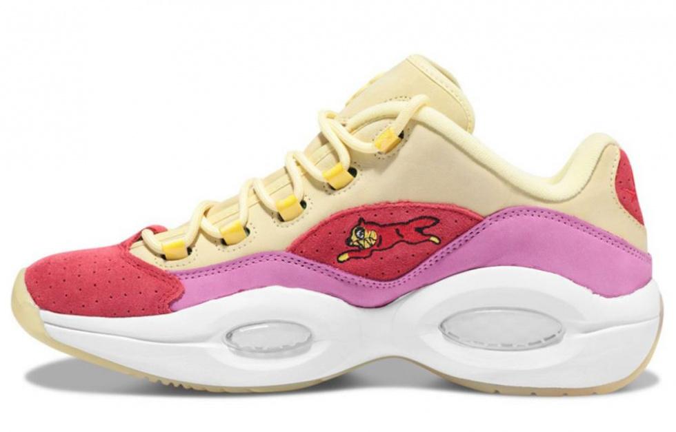 Reebok Question Low Bbc Ice Cream Running Dog Yellow Red