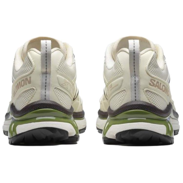 SALOMON XT 6 Abrasion Resistant Shock Absorbers Low Top Running Shoes Unisex Beige Green