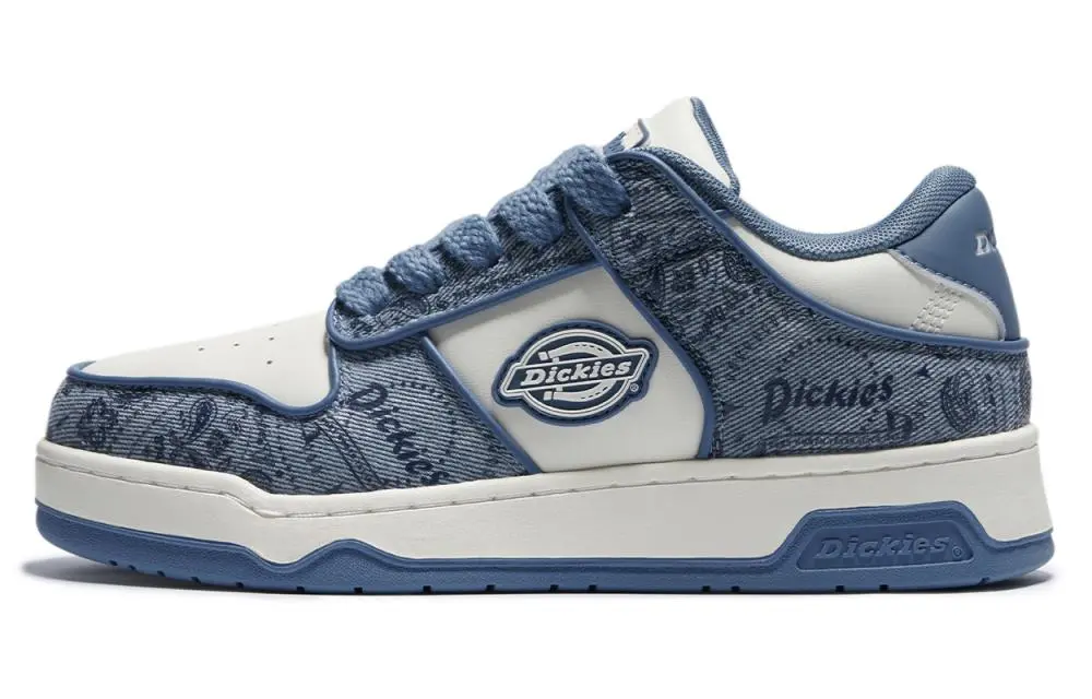 Dickies Low-Top Skateboard Shoes Men's White Blue