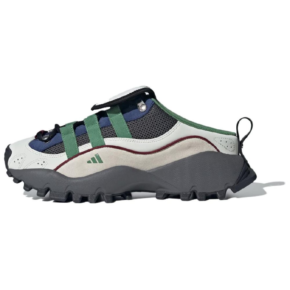 Adidas Abrasion-Resistant Slip-Resistant Wrap-toe Slippers Unisex White Green Silver