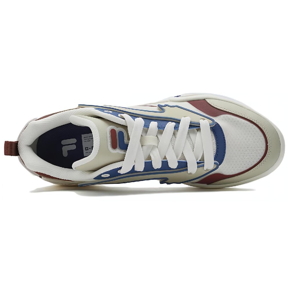 FILA FUSION DESPERADO LOW Low Anti-Slip Wear-Resistant Low-Top Vintage Basketball Shoes Men's White Red