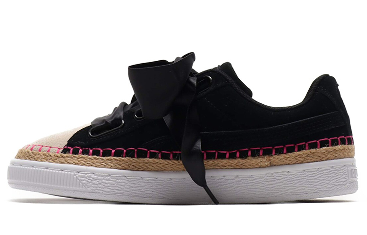 PUMA Suede Heart Sneakerdrille Ribbon Black/Pink Women's