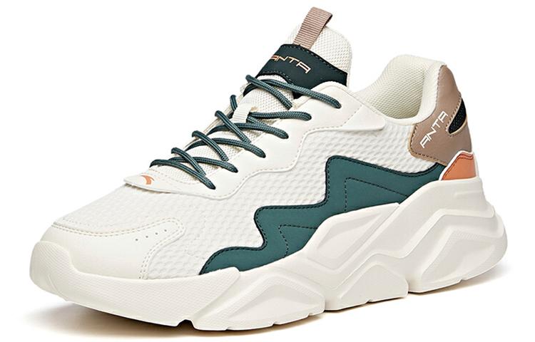 Anta Durable Breathable Low-Top Chunky Sneakers Men's White Gray Green купить в интернет-магазине Yoocart с быстрой доставкой по России.