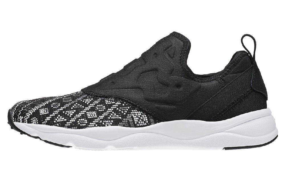 Reebok Furylite Slip On Gt Running Shoes Black/White Women's