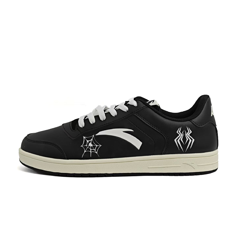 Anta Anti-Slip And Wear-Resistant Lightweight Low-Top Skateboard Shoes Men's Black White
