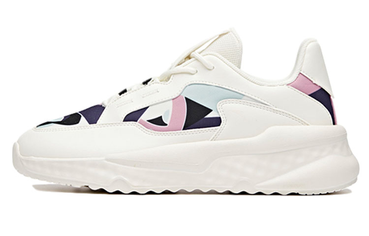Anta Unruly Series Cushioning Anti-Slip Wear-Resistant Breathability Low-Top Casual Shoes Women's White Green Purple
