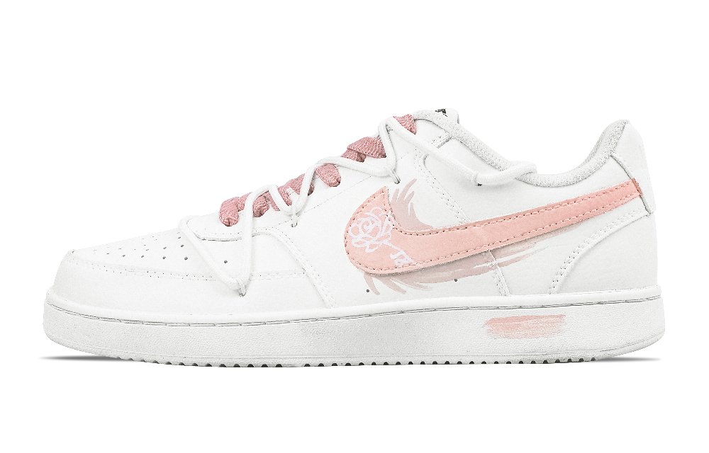 Nike Court Vision 1 Low Top Skateboard Shoes Men's White Pink