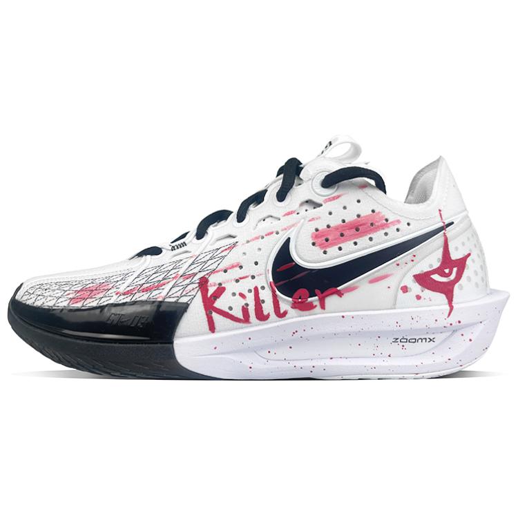 Nike Air Zoom G.T. Cut 3 Wear-Resistant Low-Top Basketball Shoes Unisex White Black