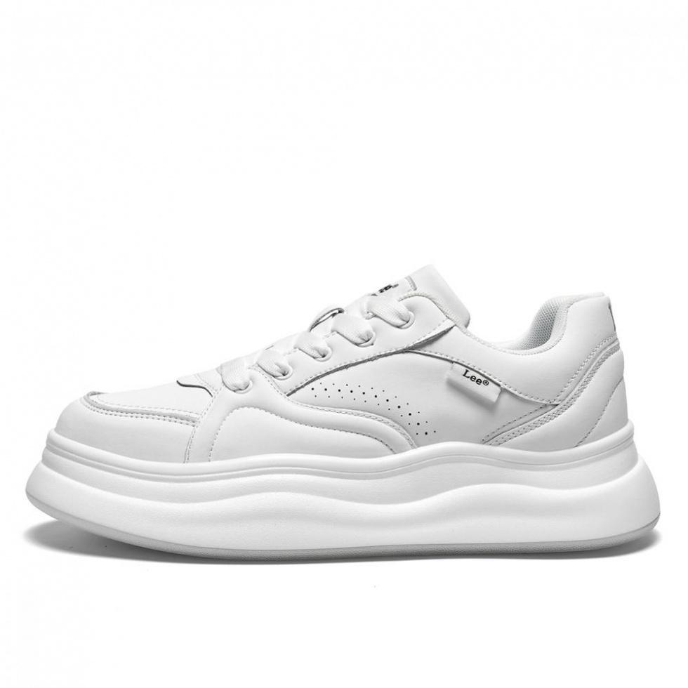 Lee Casual Versatile White Sneakers Height Increasing Low-Top Skateboard Shoes Men