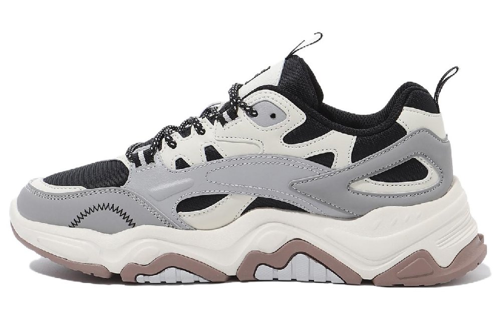 FILA Tiny Rumble V2 Cushioning Wear-Resistant Low-Top Casual Shoes Unisex Black White Gray