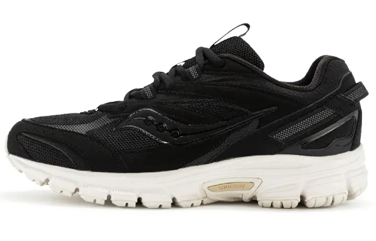 Saucony Cohesion 2K Shock Absorbers Slip Resistant Abrasion Resistant Low Top Running Shoes Unisex Black White