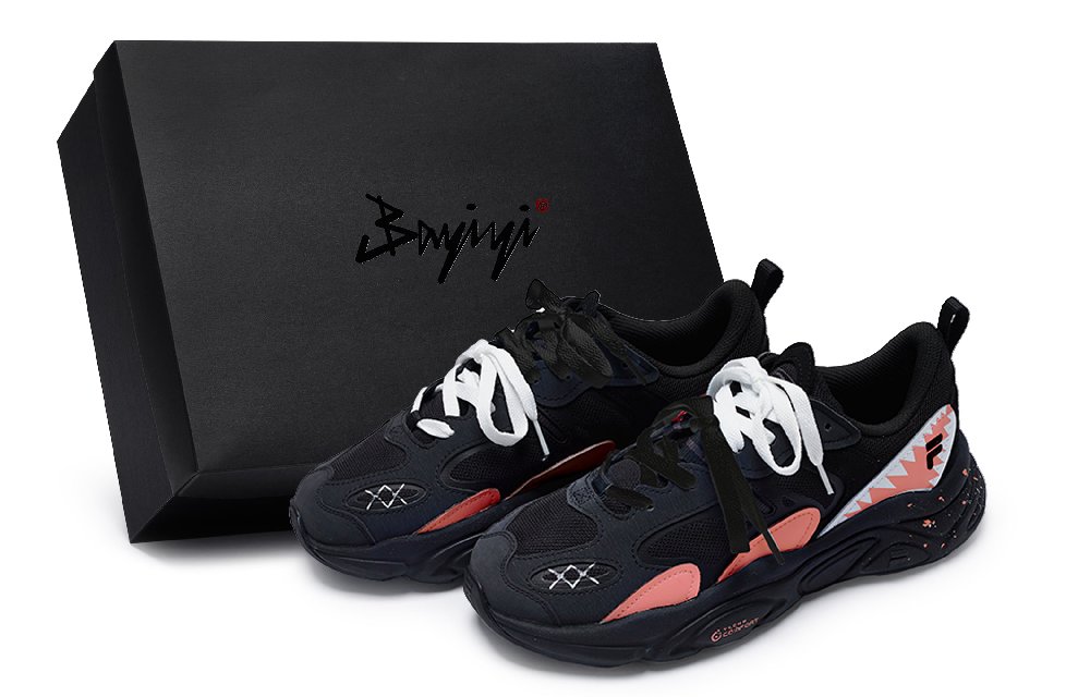 FILA Mars 2 Mars 2.0 811 Manufacturing Tide Orange Special Shoe Box Low-Top Casual Shoes Men's Black/Orange/White