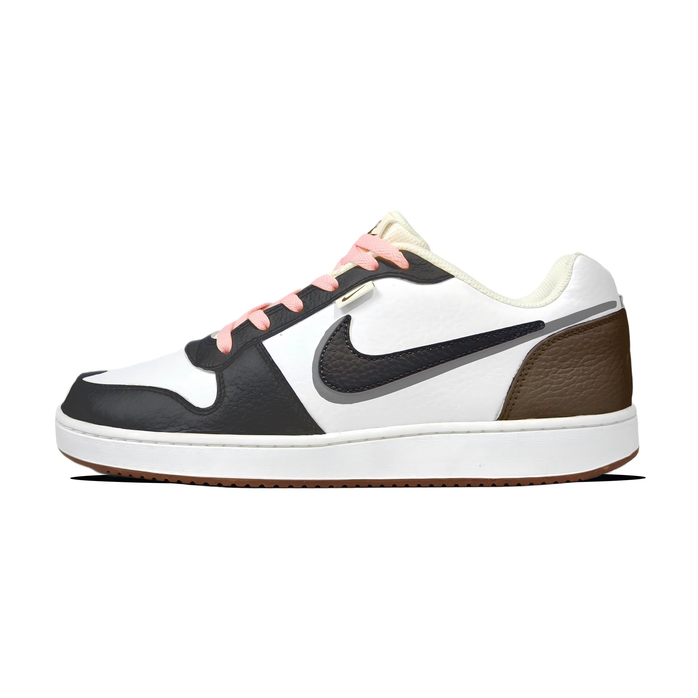Nike EBERNON Mocha Boy Abrasion Resistant Slip Resistant Low top Skateboard Shoes Men's Black
