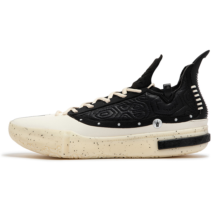 361° Anti Slip And Wear Resistant Height Increasing Low Top Basketball Shoes Men's Beige Black