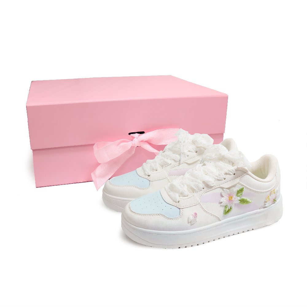 Anta Non slip Lightweight Low Top Casual Shoes Women's White Blue Pink