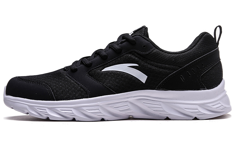 Anta Running Collection Cushioning Abrasion Resistant Breathable Low Top Casual Running Shoes Men's Black White