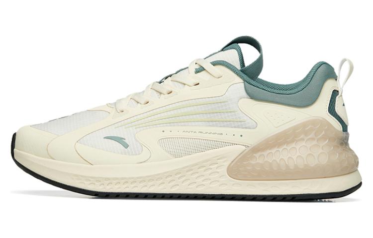 Anta C37+ Anti Slip Wear Resistant Low Top Casual Running Shoes Women's Beige White Green