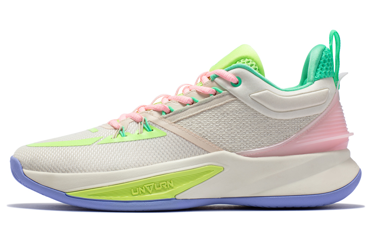 361° Restraint 3 Basketball Shoes Men's Low top Sago/Bright Green/Pink