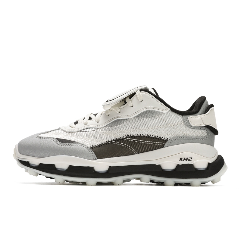FILA KM2 Low-Top Casual Shoes Women's White Gray Black