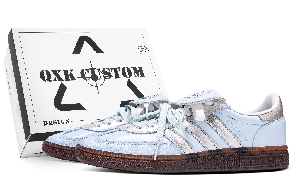 Adidas Originals Handball Spzl Low Top Skateboard Shoes Men's Blue White