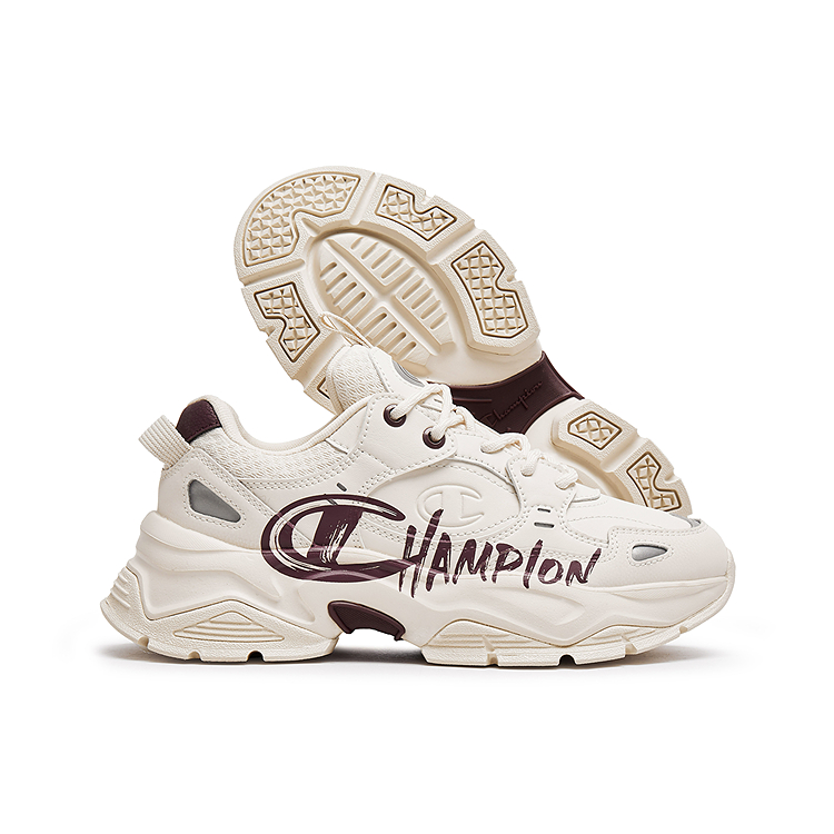 Champion Balance Low Top Chunky Sneakers Women's Linen/Night Brown Red