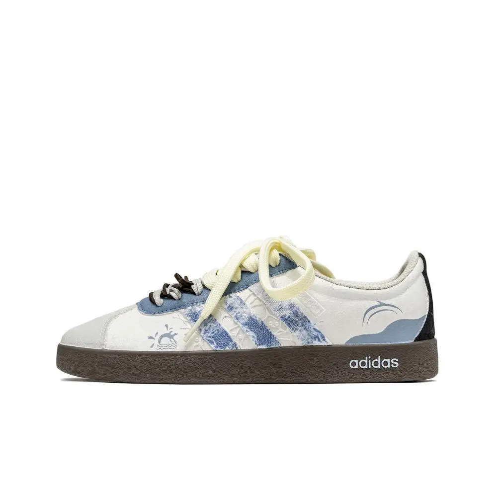 Adidas Neo VL Court 2.0 Anti Slip Wear Resistant Low Top Skateboard Shoes Unisex Blue White