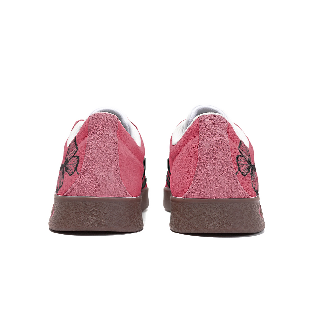 Adidas Neo VL Court Lifestyle Anti Slip Wear Resistant Low Top Skateboard Shoes Unisex Pink White
