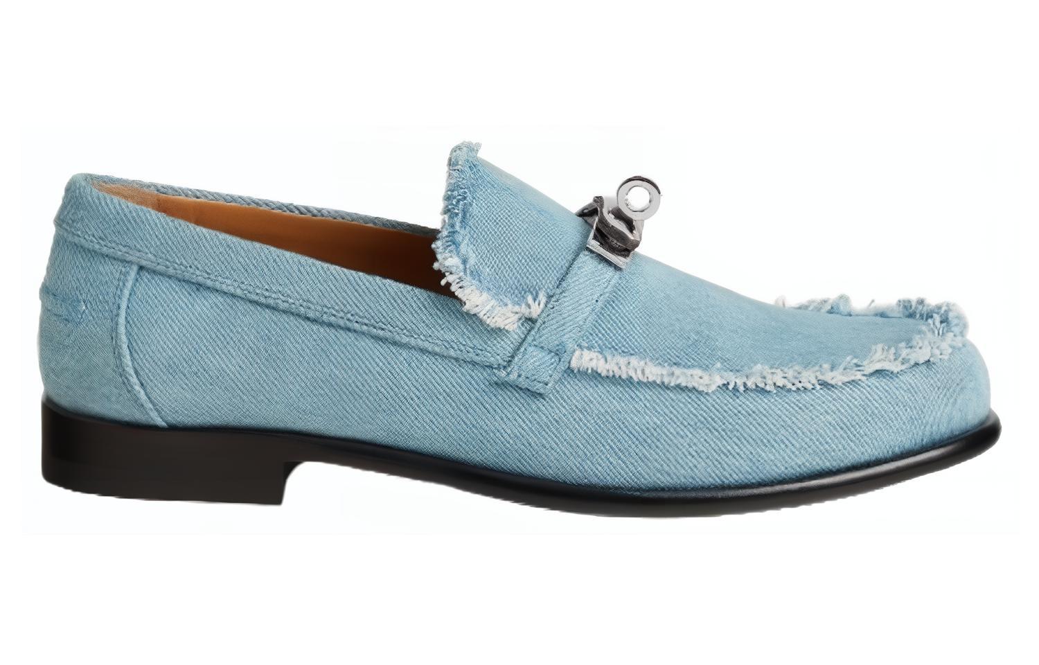 HERMES Destin Loafers Women's Blue купить в интернет-магазине Yoocart с быстрой доставкой по России.