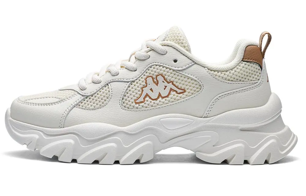 Kappa Back to Back Anti Slip Wear Resistant Low Top Chunky Sneakers Women's White Brown