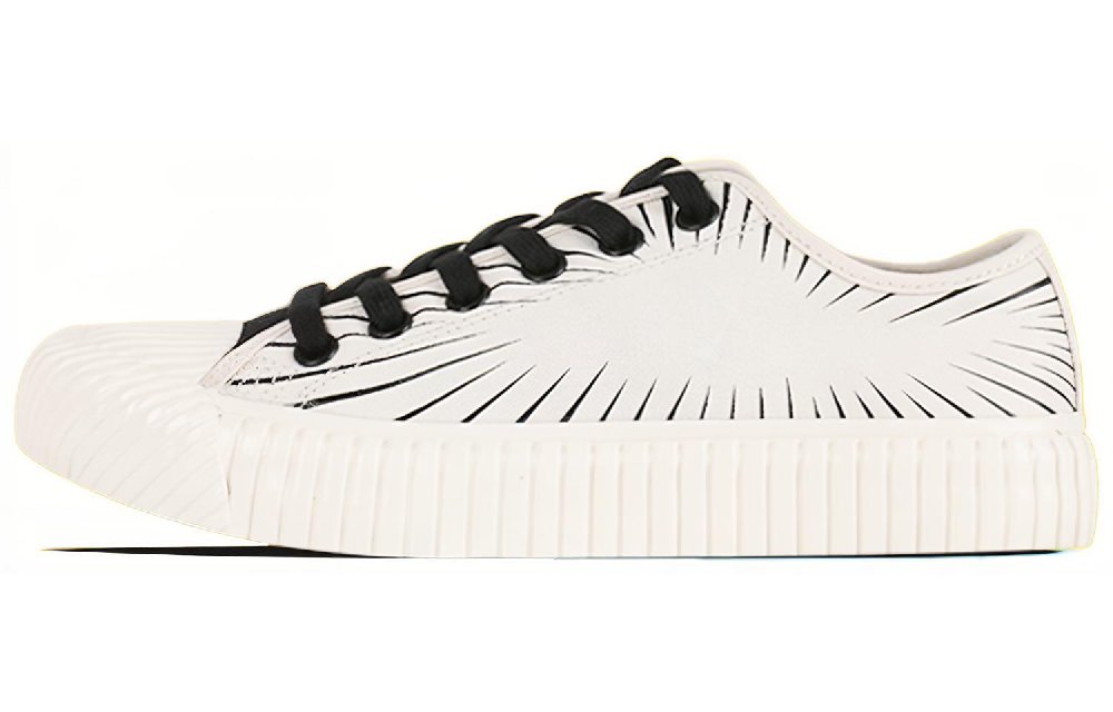 Kappa Slip Resistant Shock Absorbers With Abrasion Resistant Properties Low Top Skateboard Shoes Unisex White