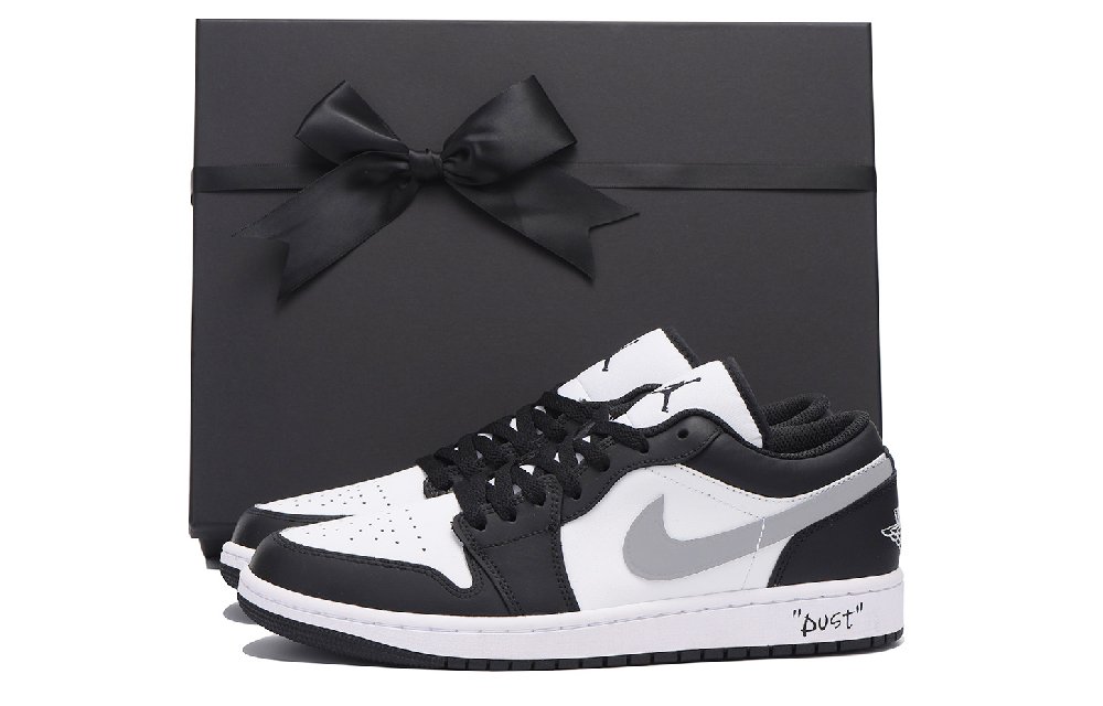 JORDAN Air JORDAN 1 Vintage Basketball Shoes Men Low Top Black Gray