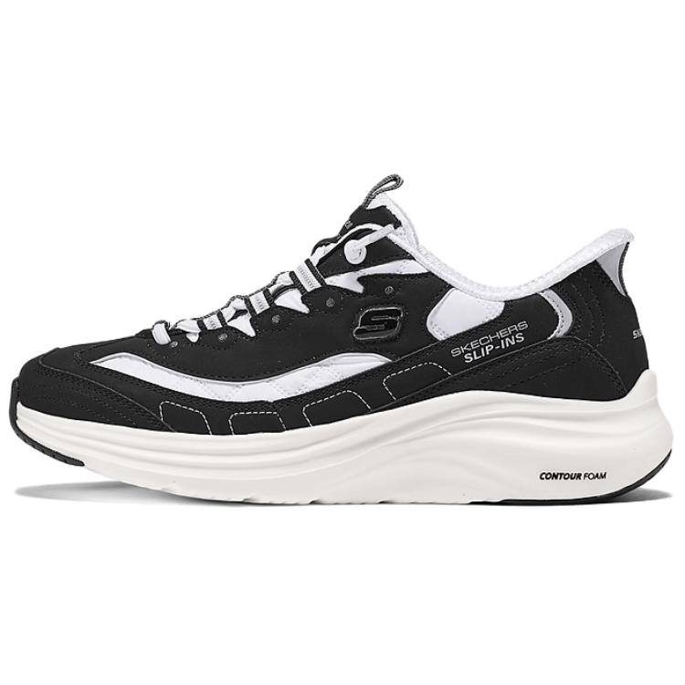 Skechers SPORT MENS Abrasion Resistant Low Top Casual Shoes Men's Black White