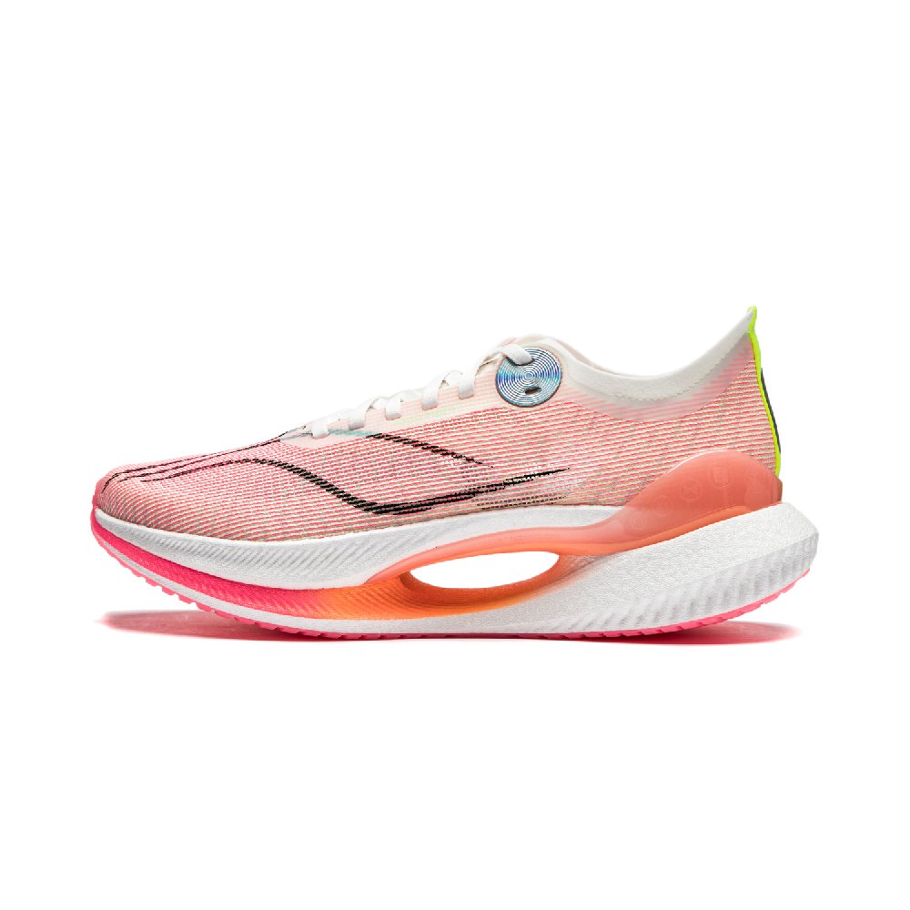 LINING Shadow 2 Essential Running Shoes Men Low Top Ivory/Fluorescent Rose Pink
