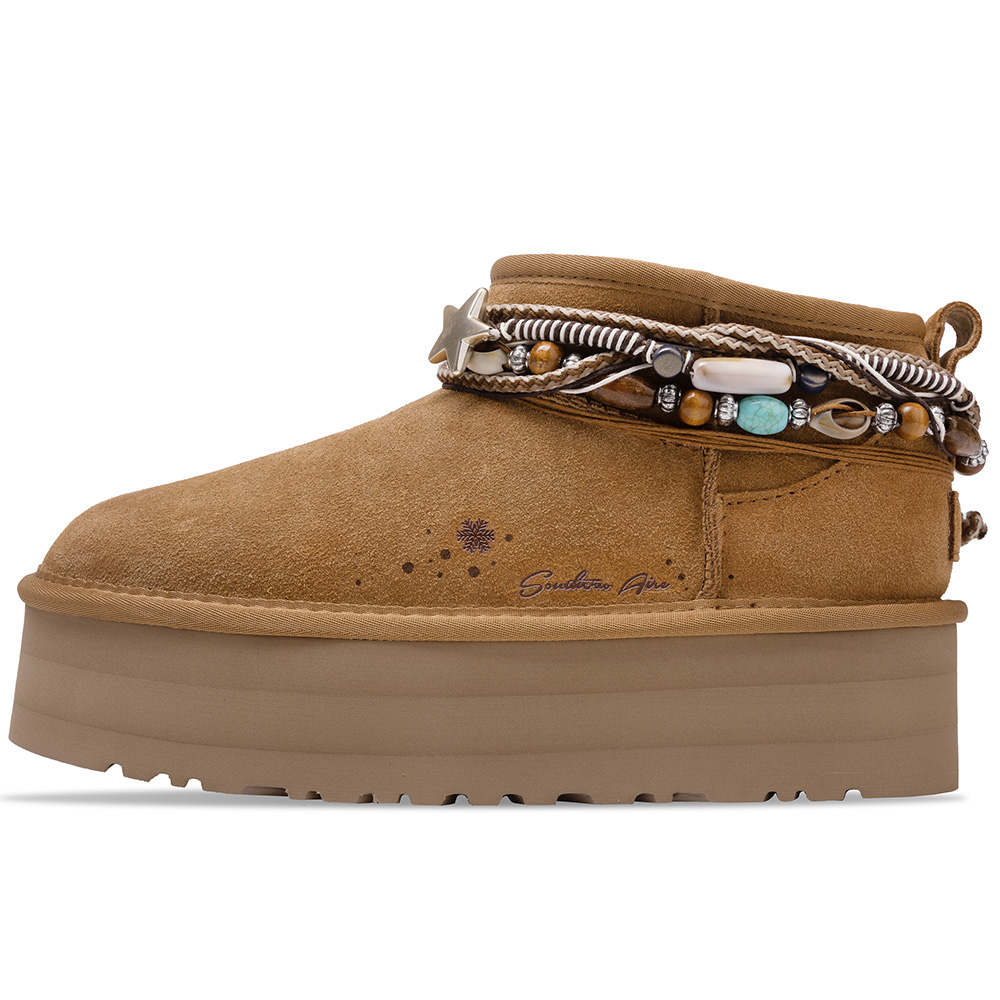 UGG Van Gogh Creation Bohemian Warm Short Snow Boots Women's Linen