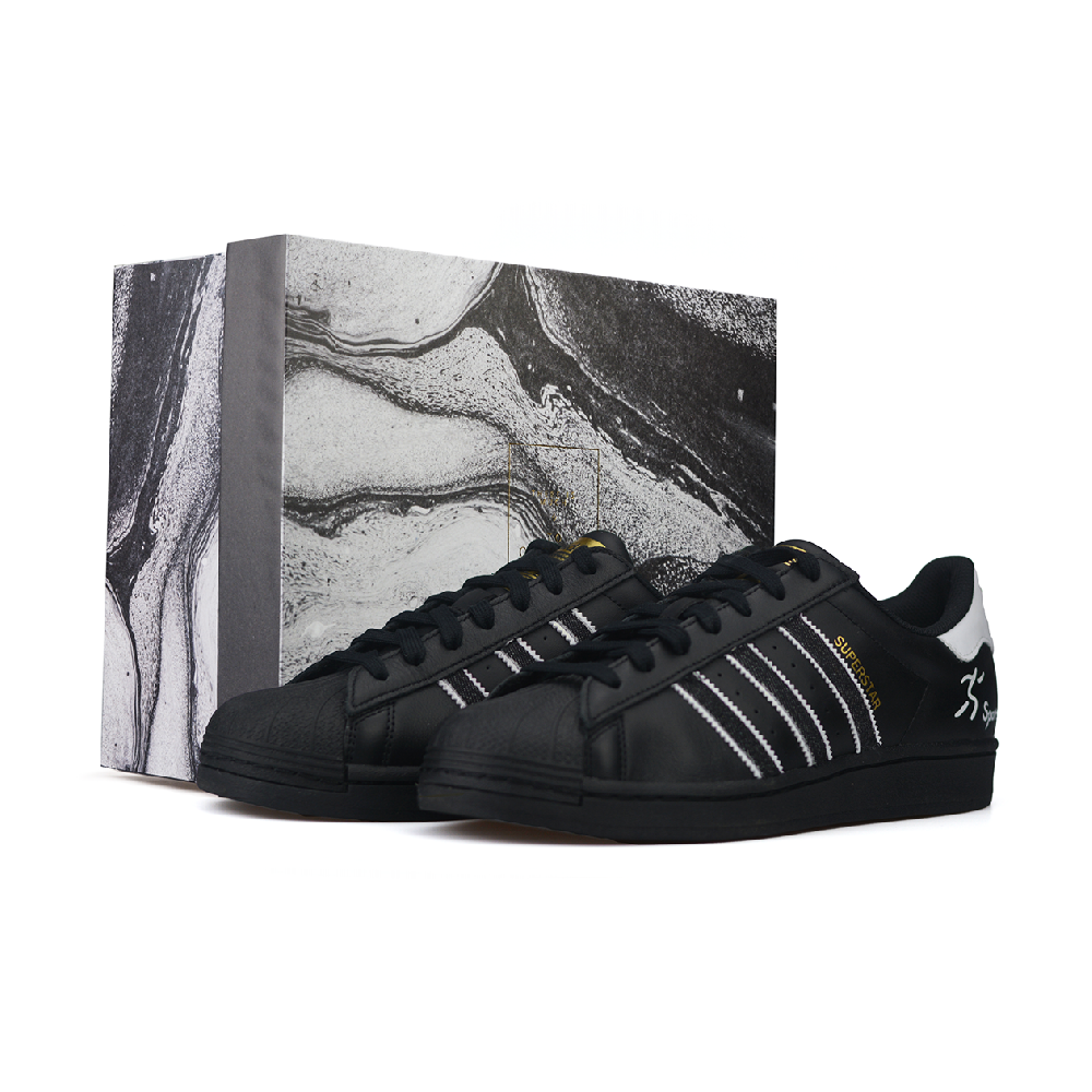 Adidas Originals SUPERSTAR Anti Slip Wear Resistant Low Top Skateboard Shoes Unisex Black White