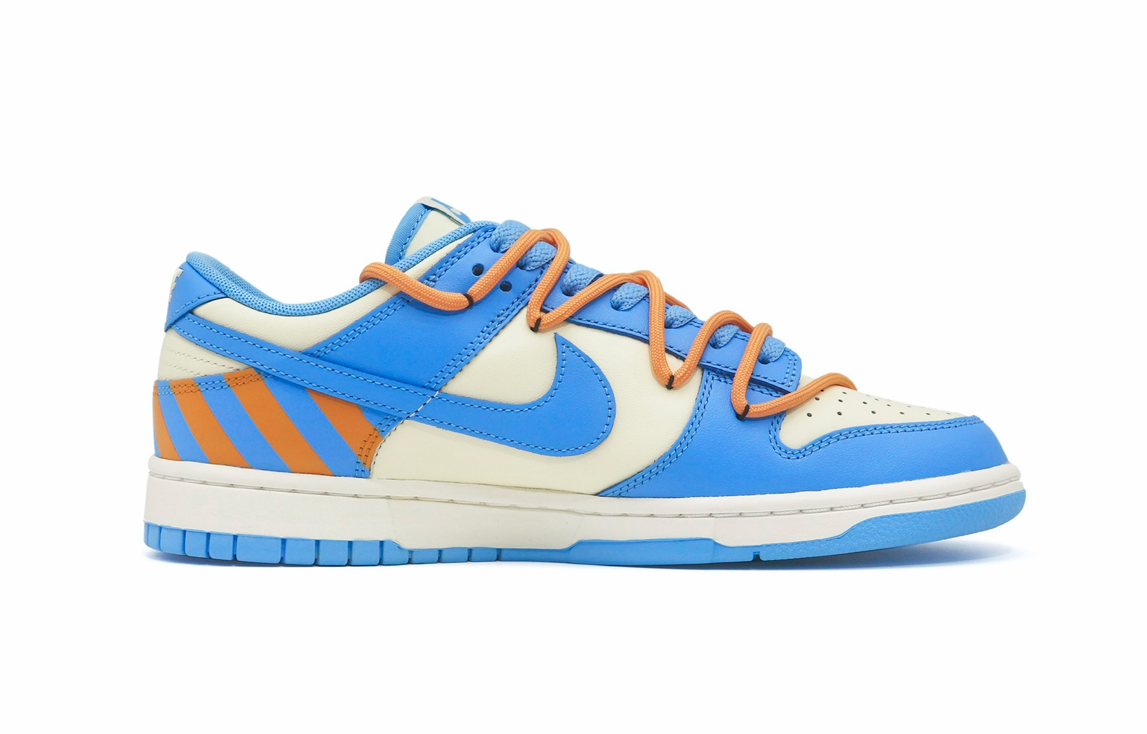 Nike Dunk Abrasion Resistant Low Top Skateboard Shoes Unisex White Blue