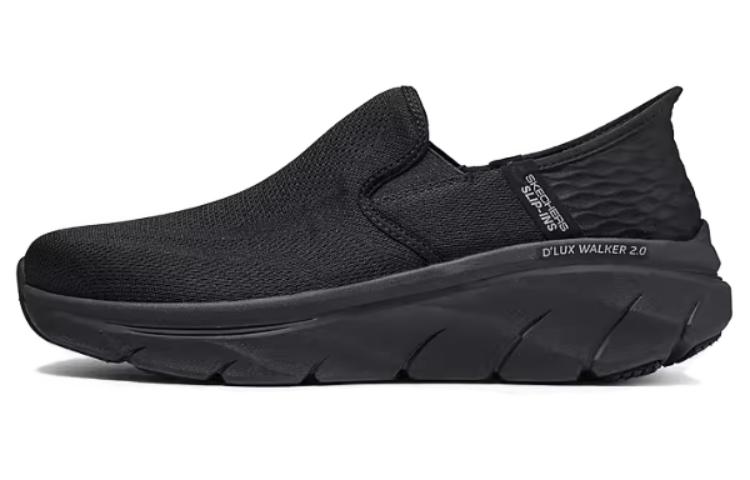 Skechers D'lux Walker Hands Free Slip-Ins Lightweight Low-Top Casual Shoes Men's All Black