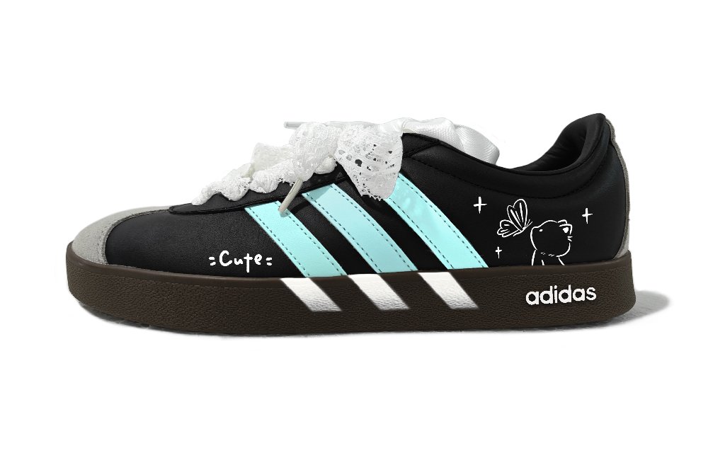Adidas Neo VL Court 2.0 Mint Cat Abrasion Resistant Balance Low Top Skateboard Shoes Unisex Emerald